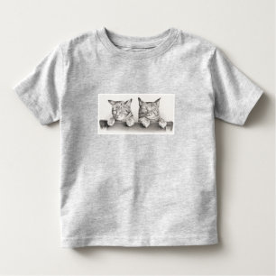 Vintage Sleeping Cats Lithograph, 1874 Toddler T-Shirt