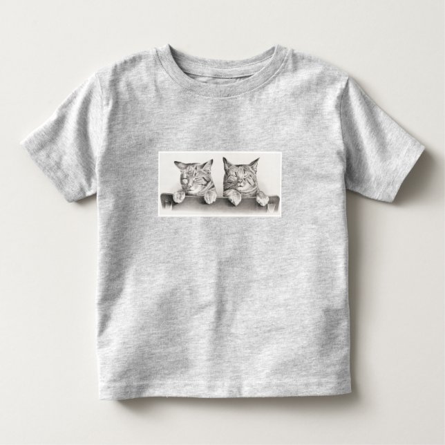 Vintage Sleeping Cats Lithograph, 1874 Toddler T-Shirt (Front)