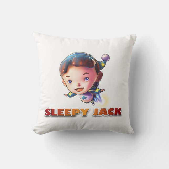 Vintage Sleepy Jack Pillow (Front)