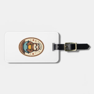 Vintage Sloth Baker Cute Retro Baking Art 2 Luggage Tag