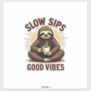 Vintage Sloth Coffee Shirt Cute Slow Morning Humor
