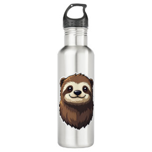 Vintage Sloth Face Retro Wildlife Graphic 2 710 Ml Water Bottle