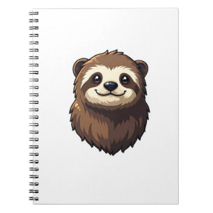 Vintage Sloth Face Retro Wildlife Graphic 2 Notebook