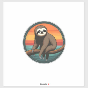 Vintage Sloth Graphic Retro Jungle Animal Art 2