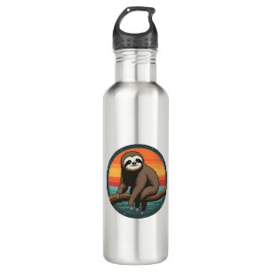 Vintage Sloth Graphic Retro Jungle Animal Art 2 710 Ml Water Bottle