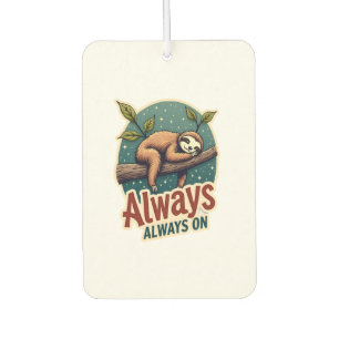 Vintage Sloth Lazy Quote Funny Energy Efficient De Car Air Freshener