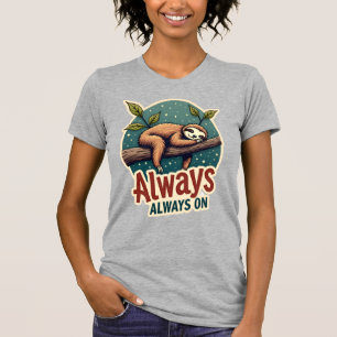 Vintage Sloth Lazy Quote Funny Energy Efficient De T-Shirt