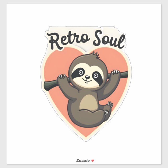 Vintage Sloth Lover Cute Retro Animal Design 2 (Sheet)
