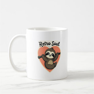 Vintage Sloth Lover Cute Retro Animal Design 2 Coffee Mug