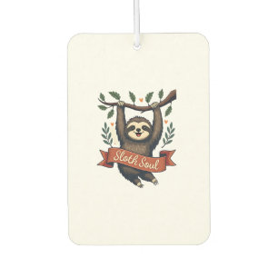Vintage Sloth Lover Retro Cute Hanging Sloth Shirt Car Air Freshener