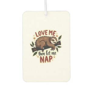 Vintage Sloth Quote Cute Sleepy Animal Design 2 Car Air Freshener