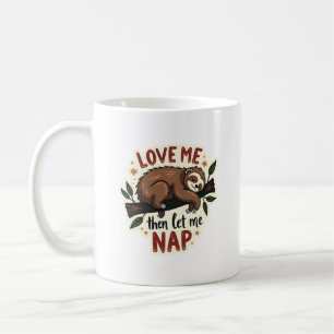 Vintage Sloth Quote Cute Sleepy Animal Design 2 Coffee Mug