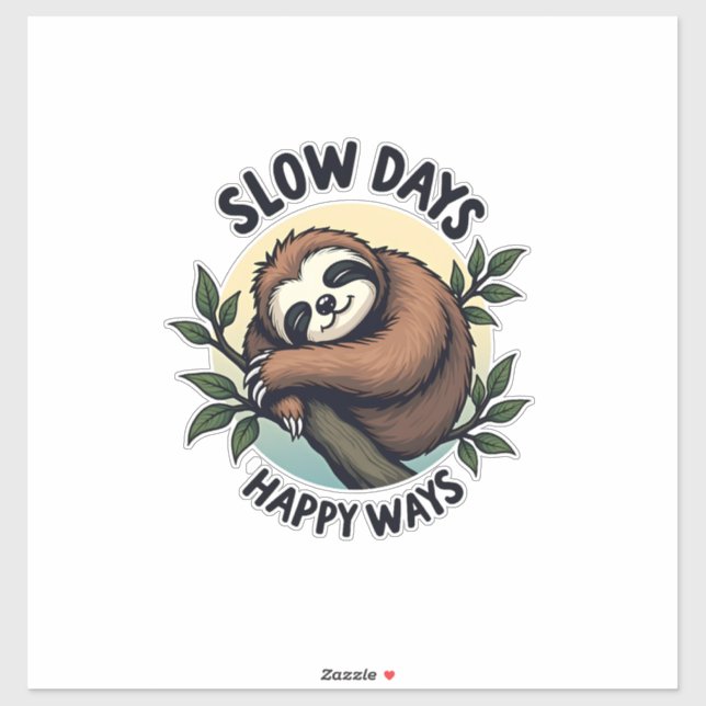Vintage Sloth Quote Relaxed Nature Graphic 2 (Sheet)