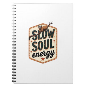 Vintage Sloth Quote Shirt Calm Mood Graphic 2 Notebook