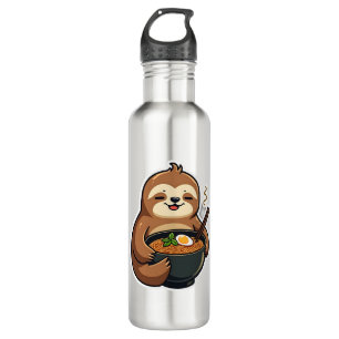 Vintage Sloth Ramen Noodle Lover Art 2 710 Ml Water Bottle