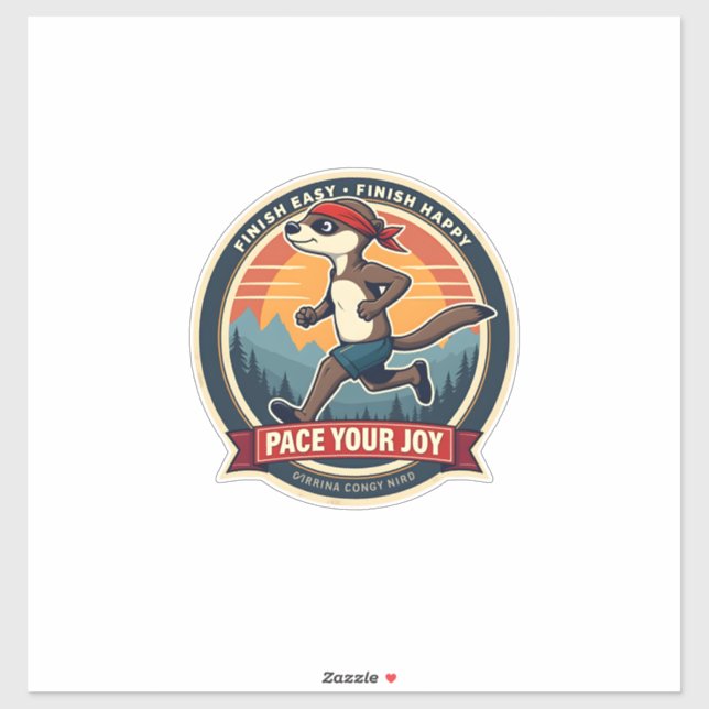 Vintage Sloth Runner Funny Race Day Graphic 2 (Sheet)
