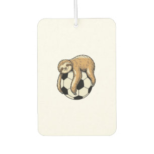 Vintage Sloth Soccer Ball Cute Animal Shirt Design Car Air Freshener