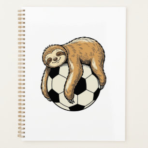 Vintage Sloth Soccer Ball Cute Animal Shirt Design Planner
