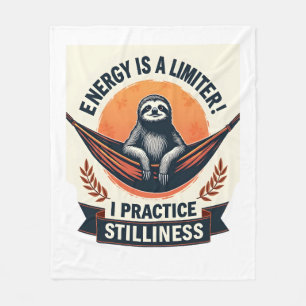 Vintage Sloth Spirit Animal Cute Boho Wildlife Art Fleece Blanket