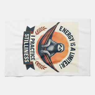 Vintage Sloth Spirit Animal Cute Boho Wildlife Art Tea Towel