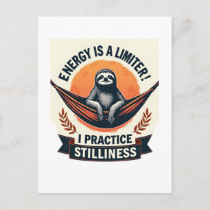 Vintage Sloth Sunset Retro Forest Animal Art 2 Postcard