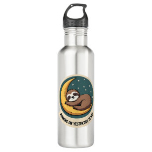 Vintage Sloth Tired Quote Funny Retro Animal Desig 710 Ml Water Bottle