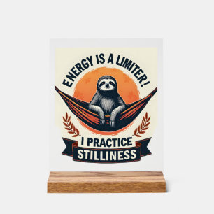 Vintage Sloth Turtle Rider Retro Vector Art 2 Acrylic Sign