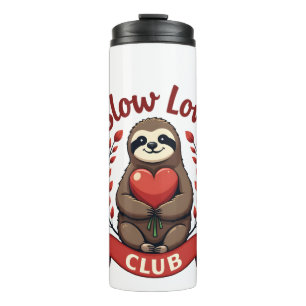 Vintage Sloth Valentine Cute Heart Hands Art 2 Thermal Tumbler