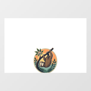 Vintage Sloth Vector Retro Wildlife Badge 2