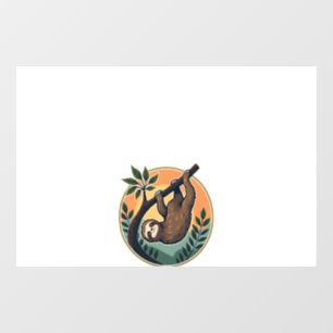 Vintage Sloth Vector Retro Wildlife Badge 2