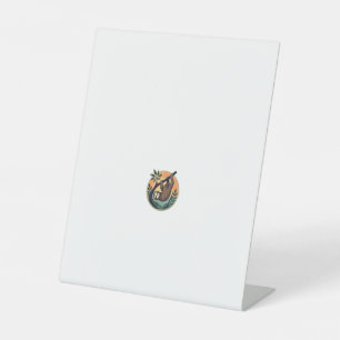 Vintage Sloth Vector Retro Wildlife Badge 2 Pedestal Sign