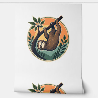 Vintage Sloth Vector Retro Wildlife Badge 2 Wallpaper
