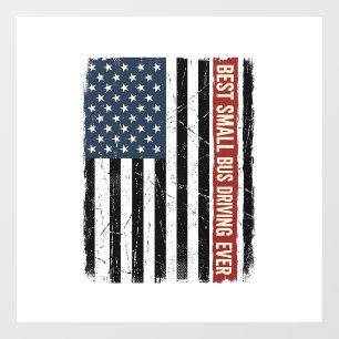 Vintage Small Bus Driver Flag Shirt Design_1