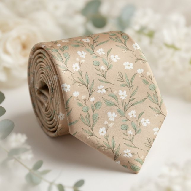 Vintage Small Daisies & Wildflowers Tie (Creator Uploaded)