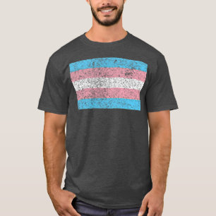 Vintage Small Flag Subtle Trans Pride Transgender  T-Shirt