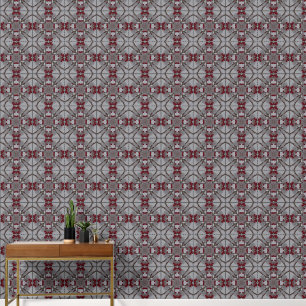 Vintage Small Red Berries Snow Abstract Art Wallpaper