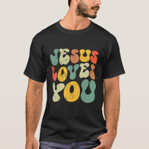 Vintage Smile Loves You Jesus Religious Faith Chri T-Shirt