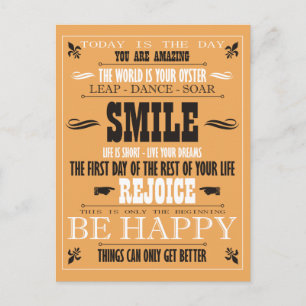 Vintage Smile Poster Postcard