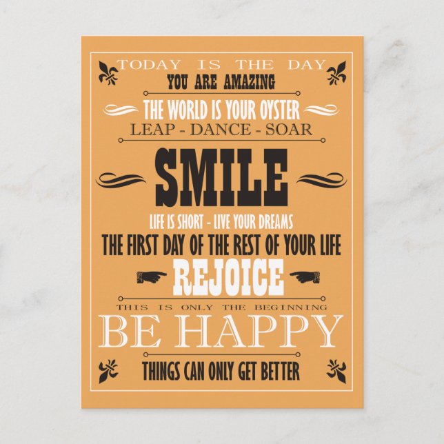 Vintage Smile Poster Postcard (Front)