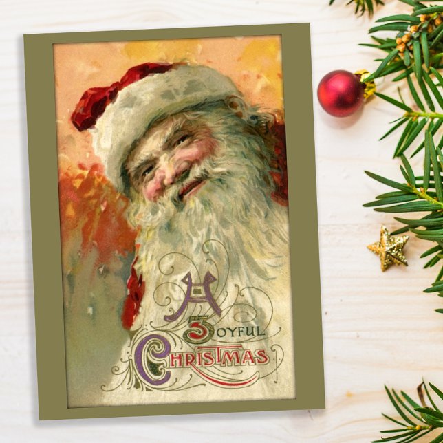 Vintage Smiling Santa Christmas Postcard (Creator Uploaded)