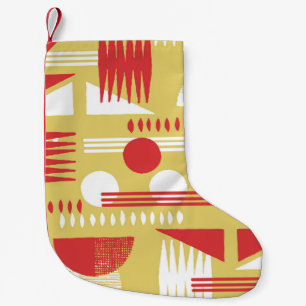 vintage smokeless abstract geometric modern style  small christmas stocking