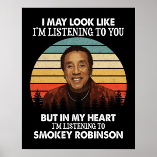 Vintage Smokey Robinson's Lovers Gift Men Women Poster