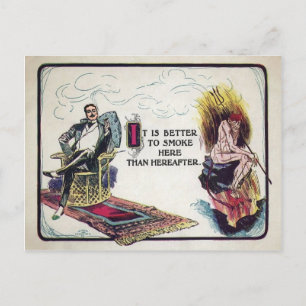 Vintage Smoking Ad Postcard
