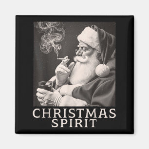 Vintage Smoking Santa Claus Christmas Funny Srit C Magnet