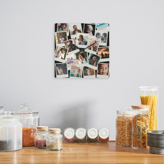 Vintage Snapshots Photo Square Wall Clock (Creator Uploaded)