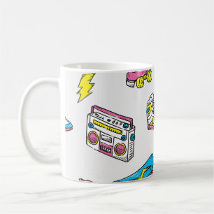 Vintage Sneakers Radio Skateboard Theme Coffee Mug