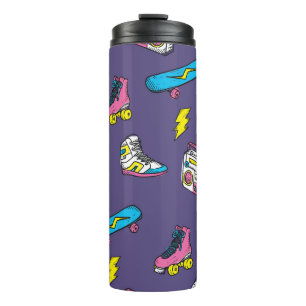 Vintage Sneakers Skateboard Retro Theme Thermal Tumbler