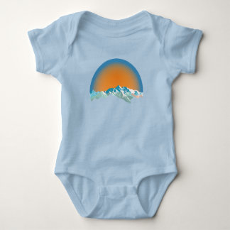 Vintage Snow Mountain Peak Baby Bodysuit