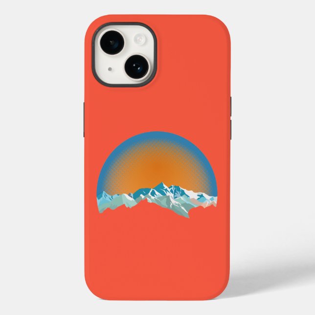 Vintage Snow Mountain Peak Case-Mate iPhone Case (Back)
