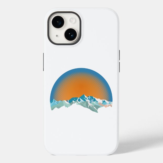 Vintage Snow Mountain Peak Case-Mate iPhone Case (Back)